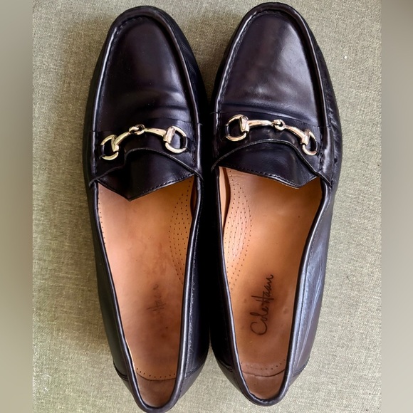 Cole Haan Ascot II Gold Horsebit Leather Loafers - Men's Size 9.5 W Black - Picture 1 of 7